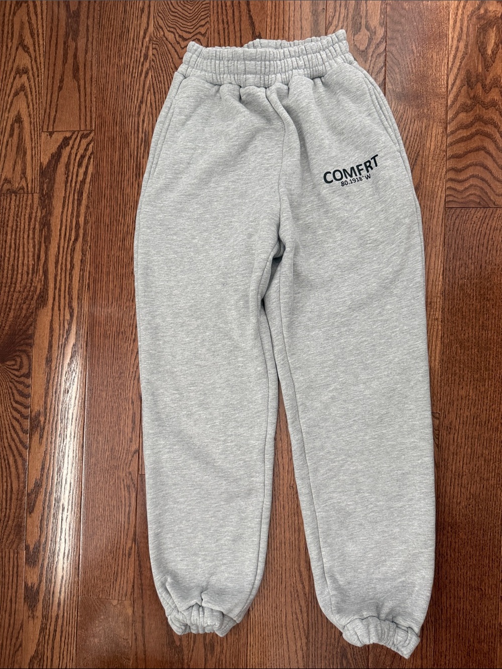 Comfrt Grey Elastic-Waist Joggers - XS
